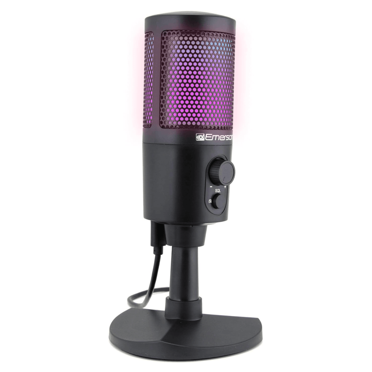 Gaming & Streaming Microphone with RGB Lighting with Tap-To-Mute