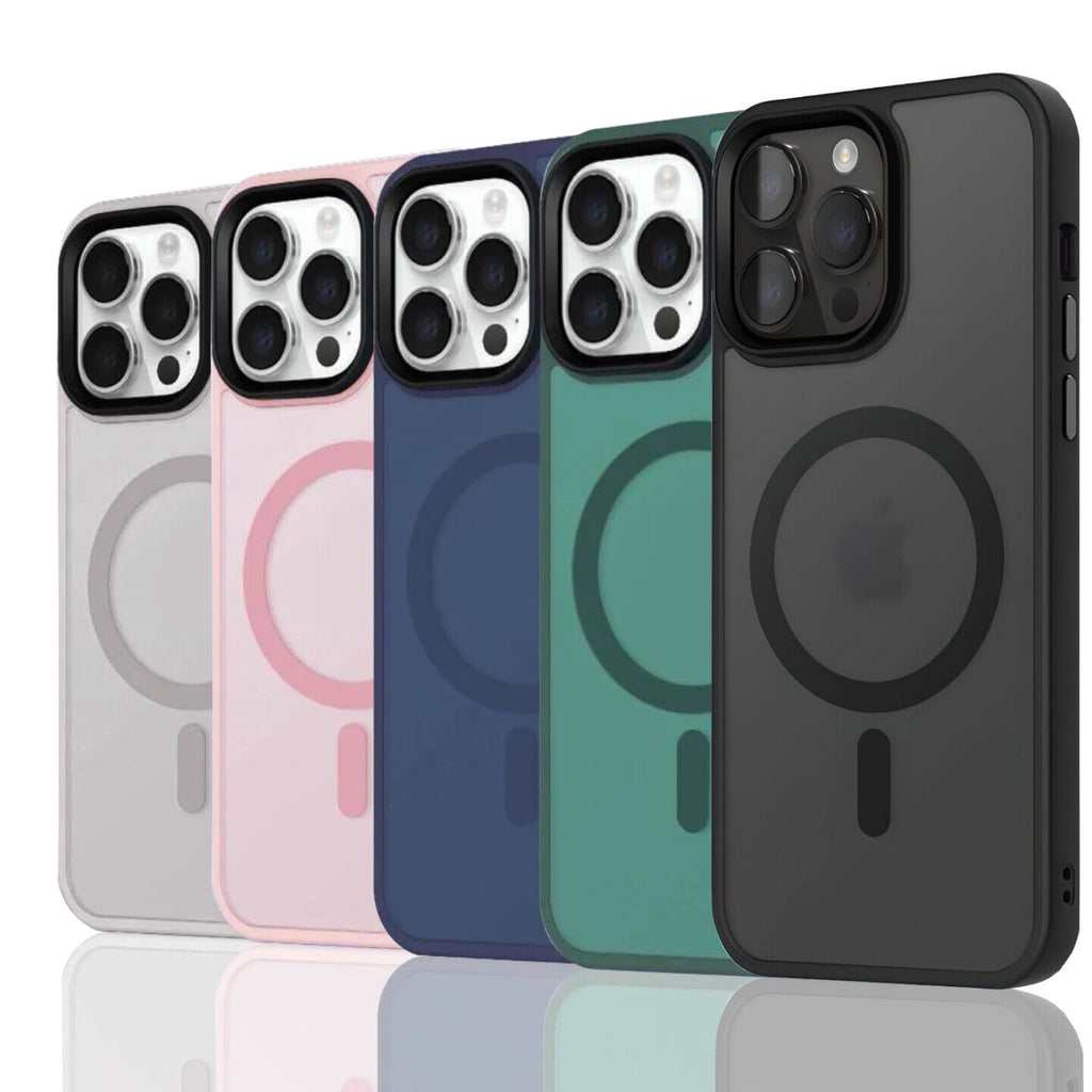 For Iphone 18 17 16 15 14 13 12 Pro Max Frosted Case Mag Safe Shockproof Cover