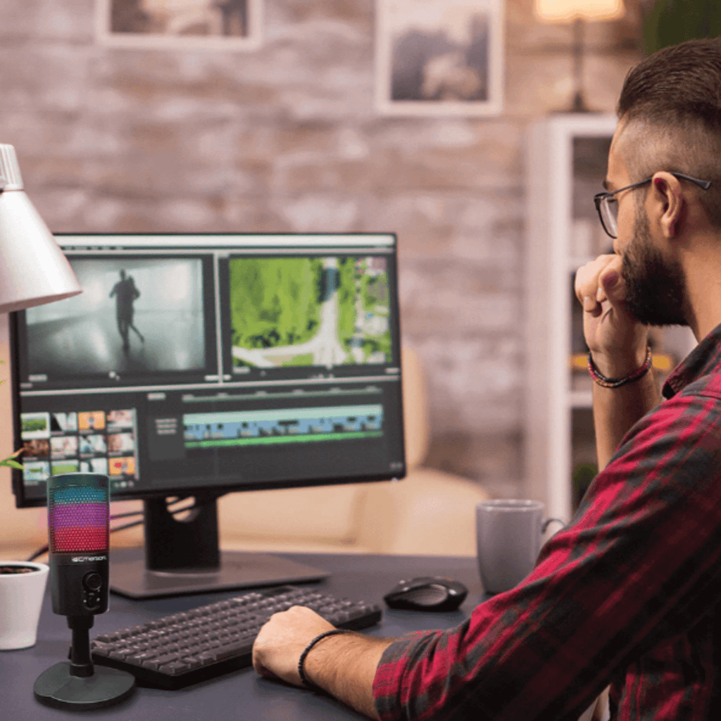 Gaming & Streaming Microphone with RGB Lighting with Tap-To-Mute