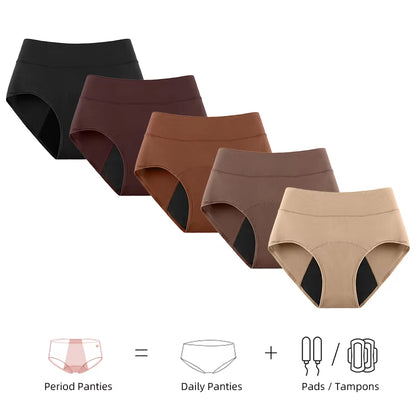 Menstrual Panties for Women Comfortable Physiological Underwear Absorbency Leak Proof Briefs Cotton Lingerie Period Underpants