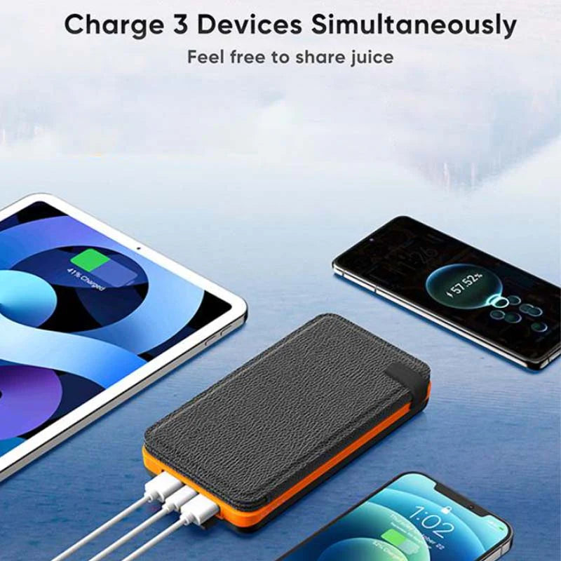 Solar Power Bank with 4 Panels and 3 USB Outputs – Suncore