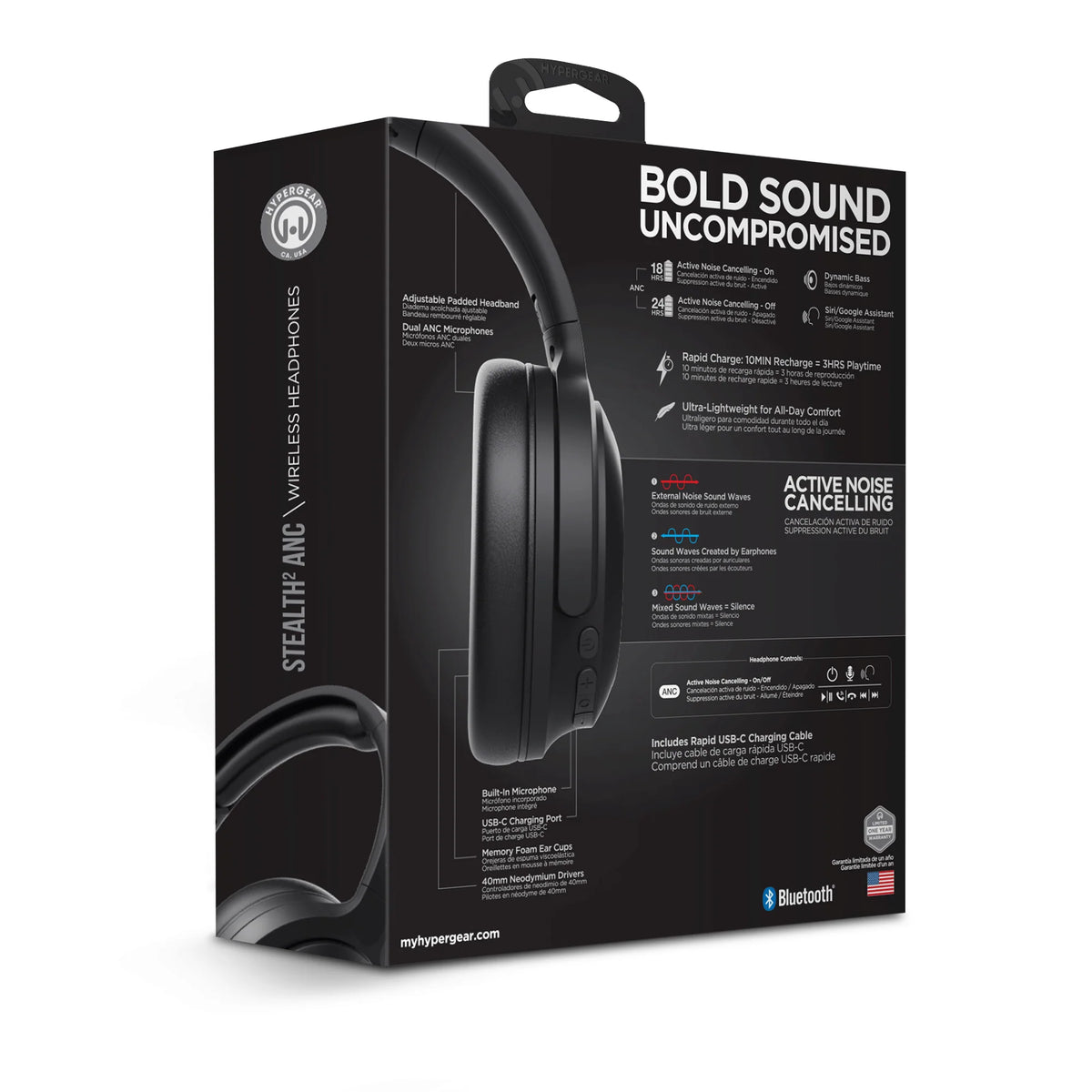 Hypergear Stealth2 ANC Wireless Headphones
