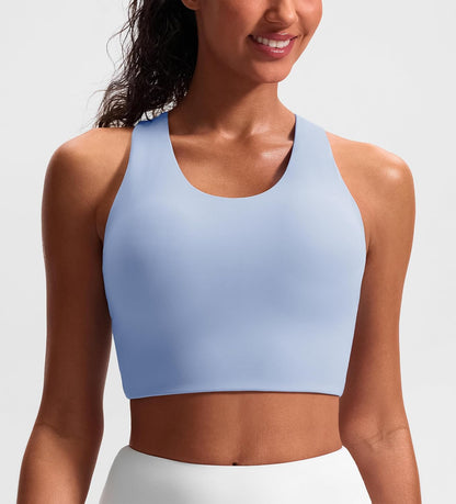 PulseShape Criss-Cross Back Padded Workout Tank Top