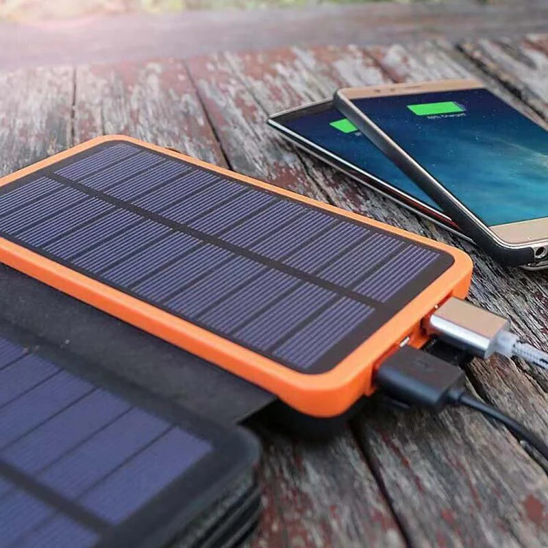 Solar Power Bank with 4 Panels and 3 USB Outputs – Suncore