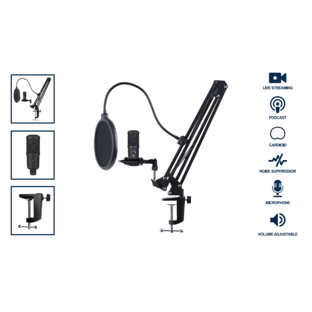 USB Gaming and Streaming Condenser Microphone