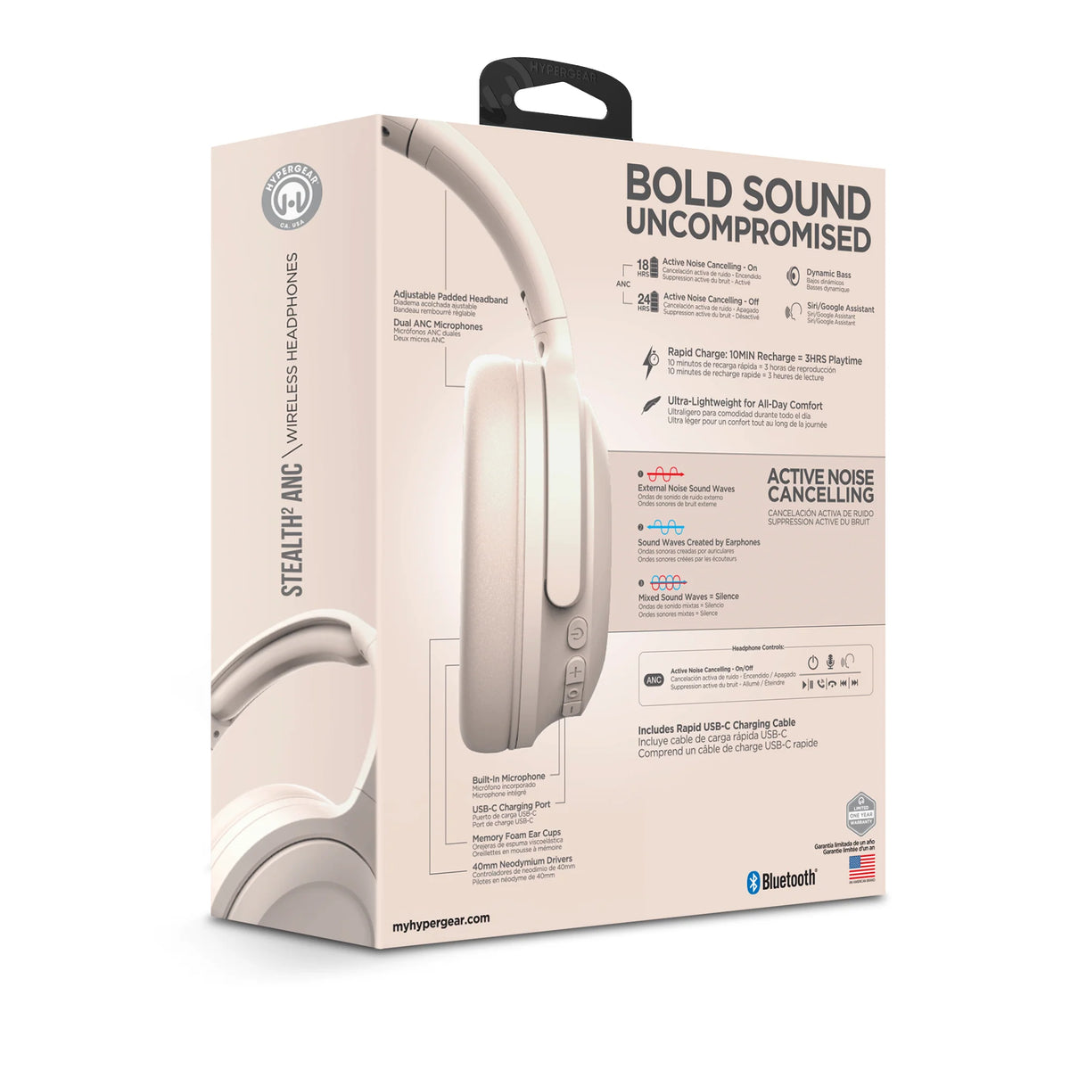 Hypergear Stealth2 ANC Wireless Headphones