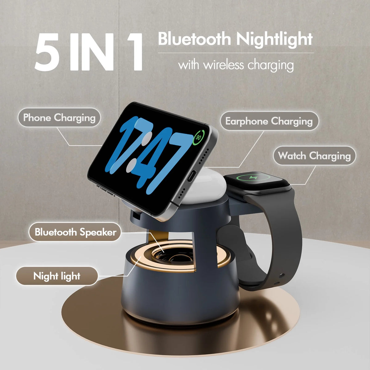 5 in 1 Wireless Charging Station